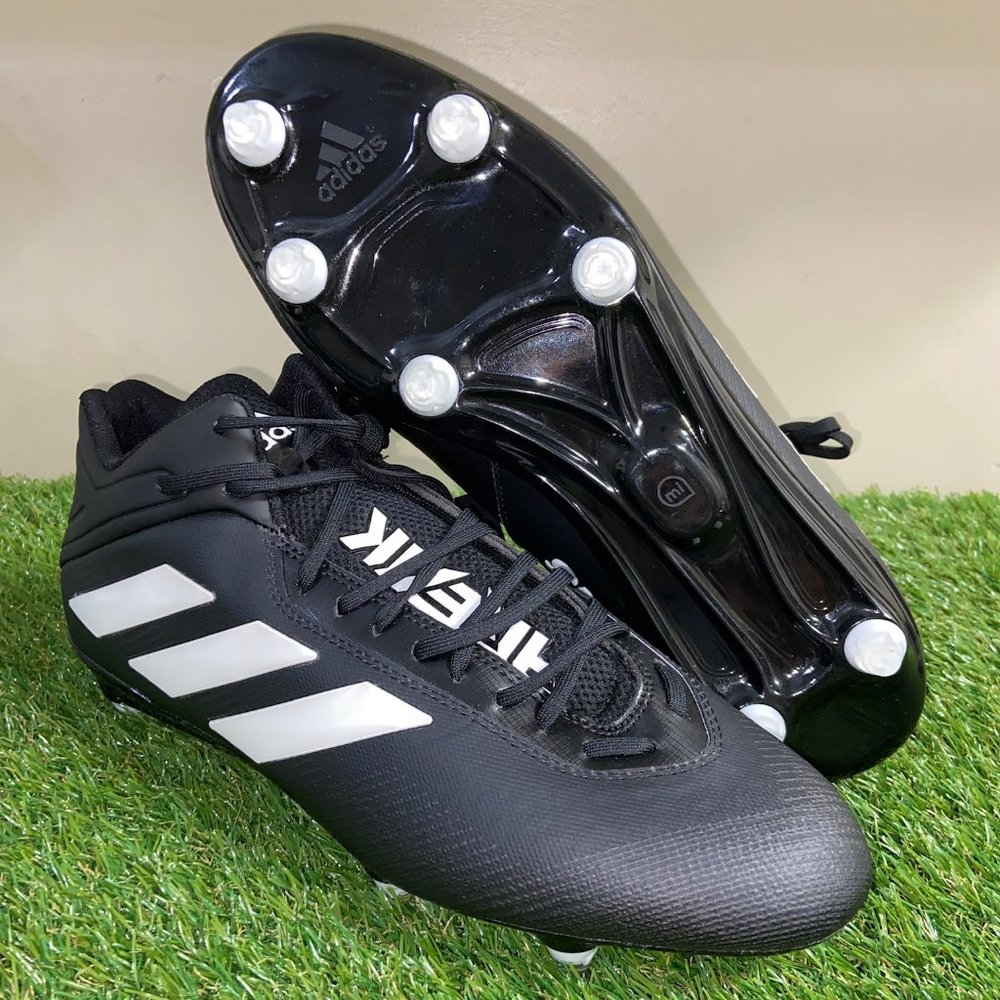 Men's Adidas Freak Mid Football Detachable Cleats Black White FX2115 Size 13